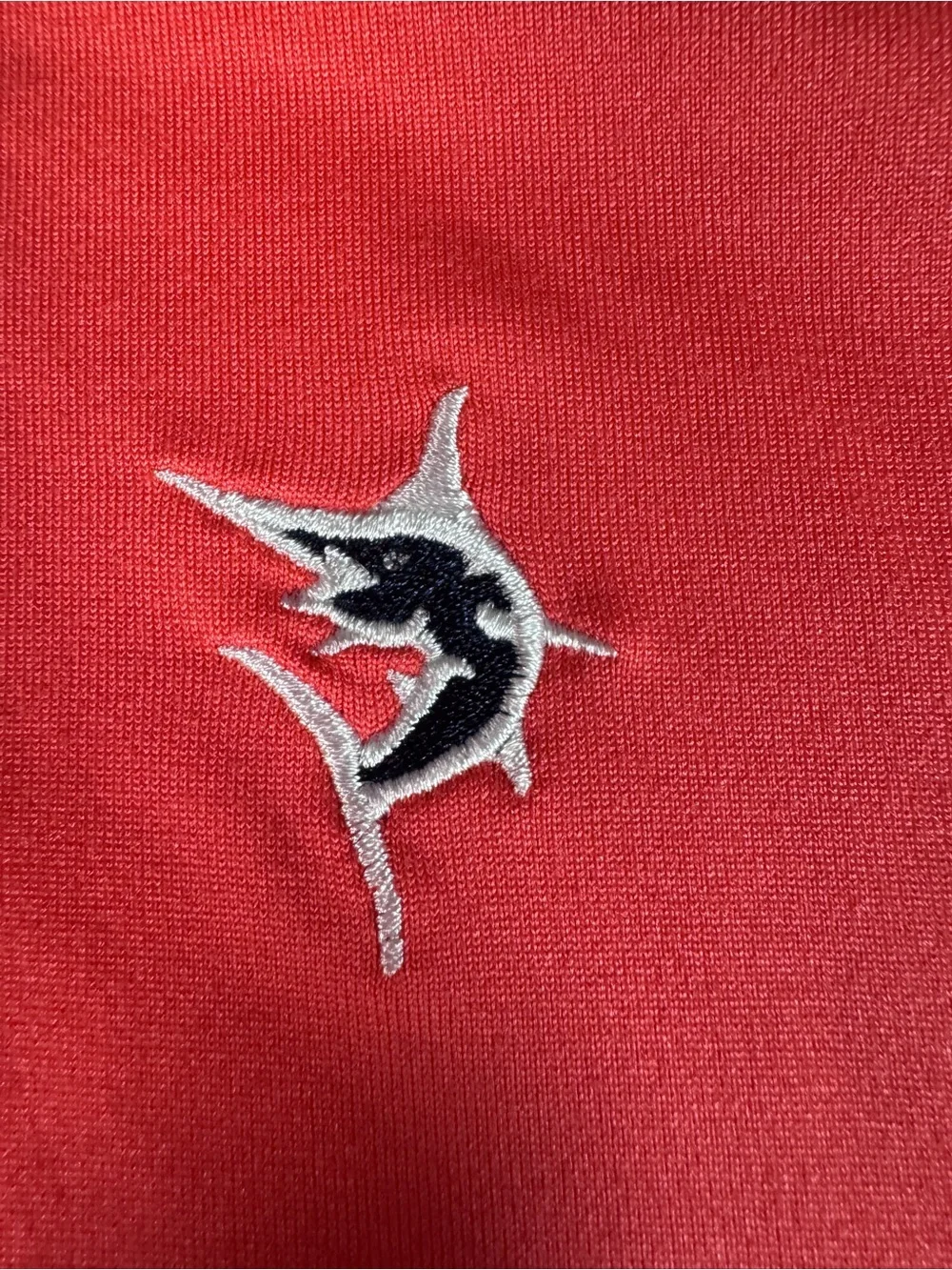 White Water 3XL Quarter Zip Pullover Coral Fishing Marlin Logo Long Sleeve